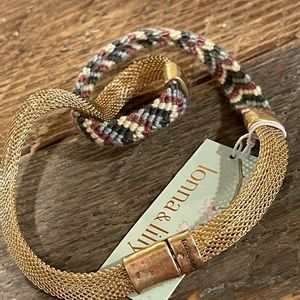 Gold mesh braid wrap bracelet